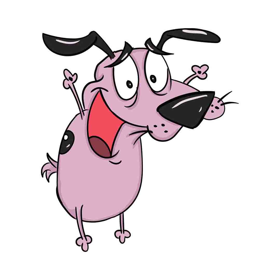 Cartoon Dog Drawing - Courage the Cowardly Dog An Easy Step-by-Step Guide