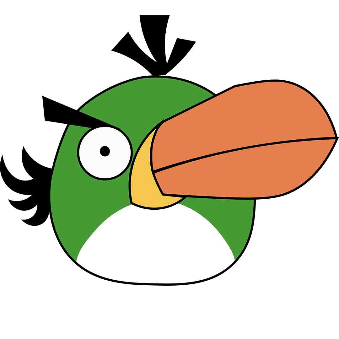 How to draw Green Angry Bird An Easy Step-by-Step Guide