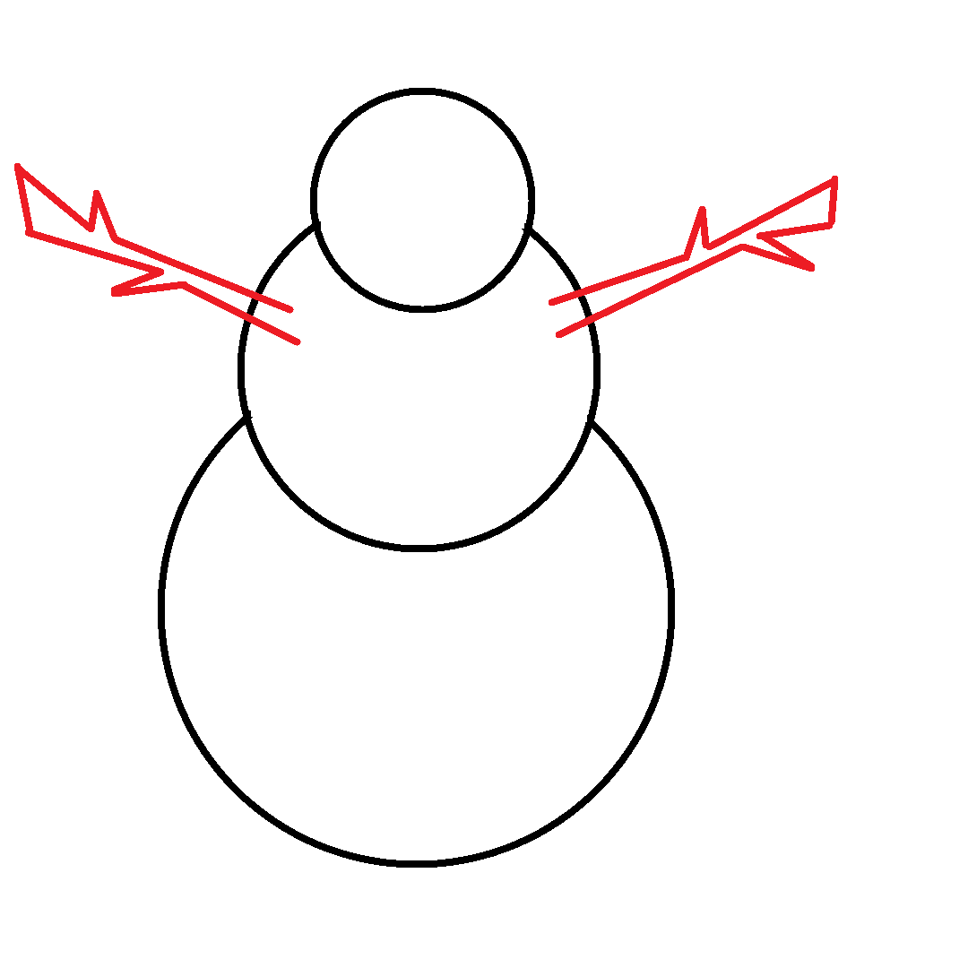Step 2 Drawing Beautiful Snow man Part 1