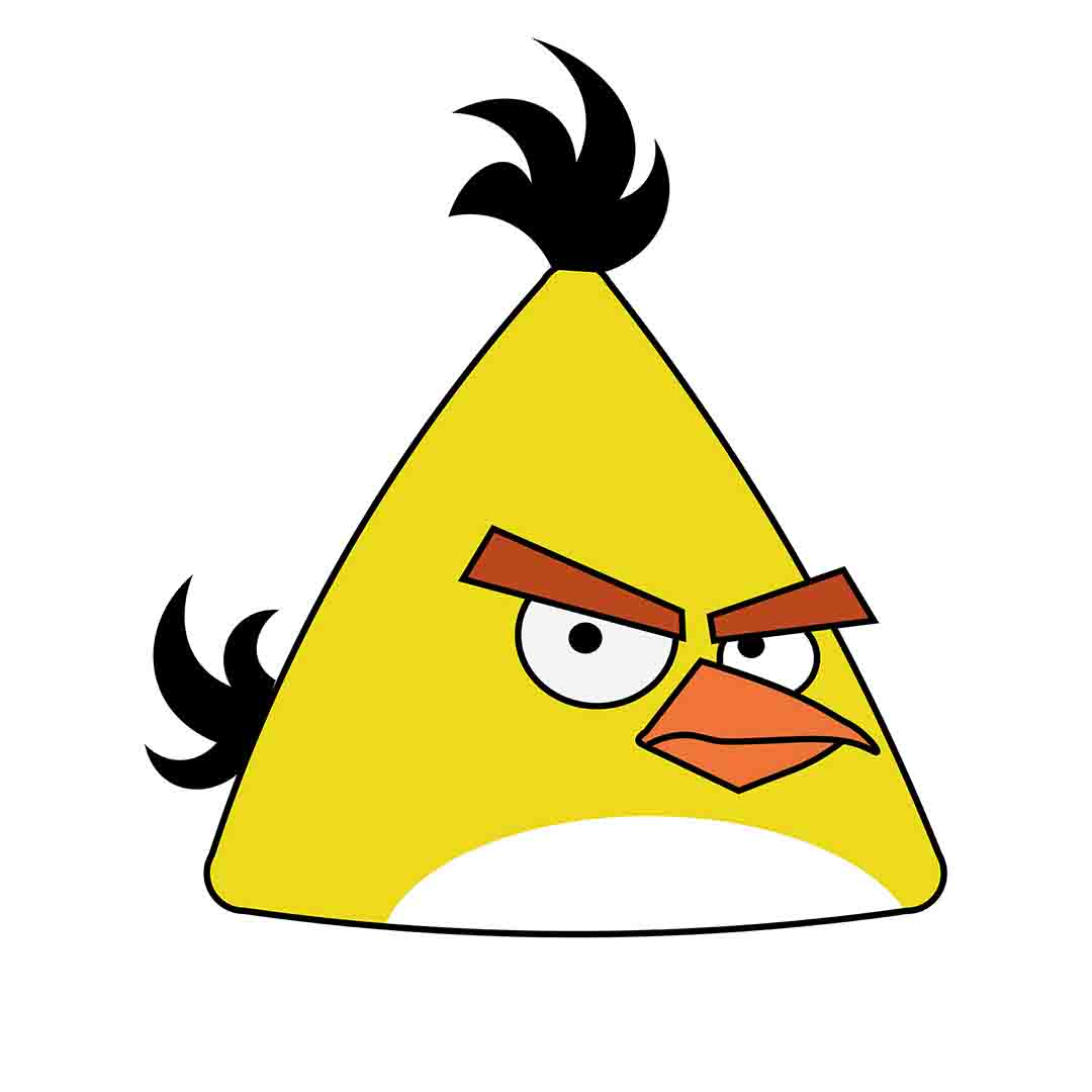 How to draw Yellow Angry Bird An Easy Step-by-Step Guide